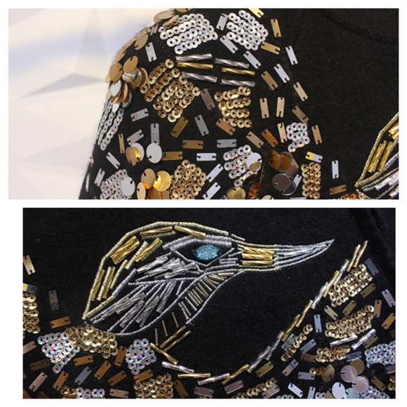 🥀Black Soft Sequin Cape Poncho - Picture 8 of 8